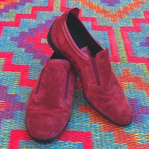 Tod’s red suede loafer/driving shoes size 7.5